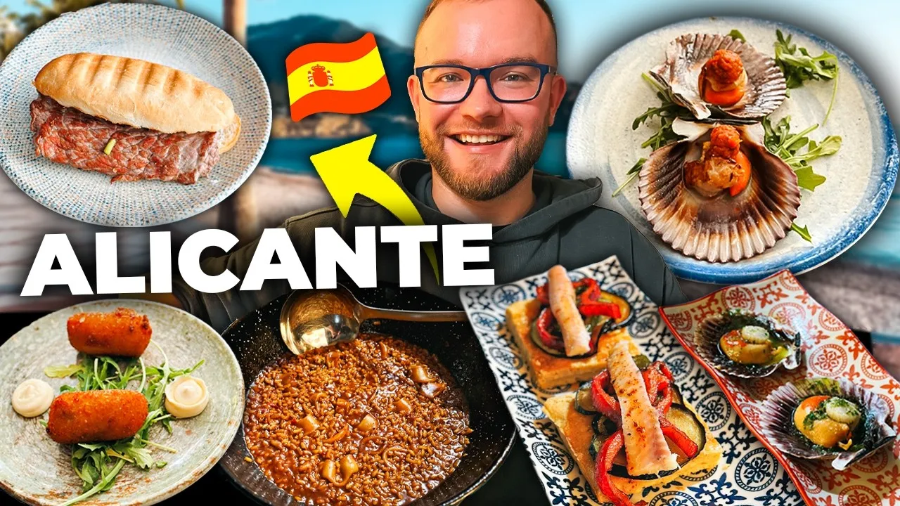 Alicante mapa gastronomiczna lub zdjęcia dzielnic kulinarnych