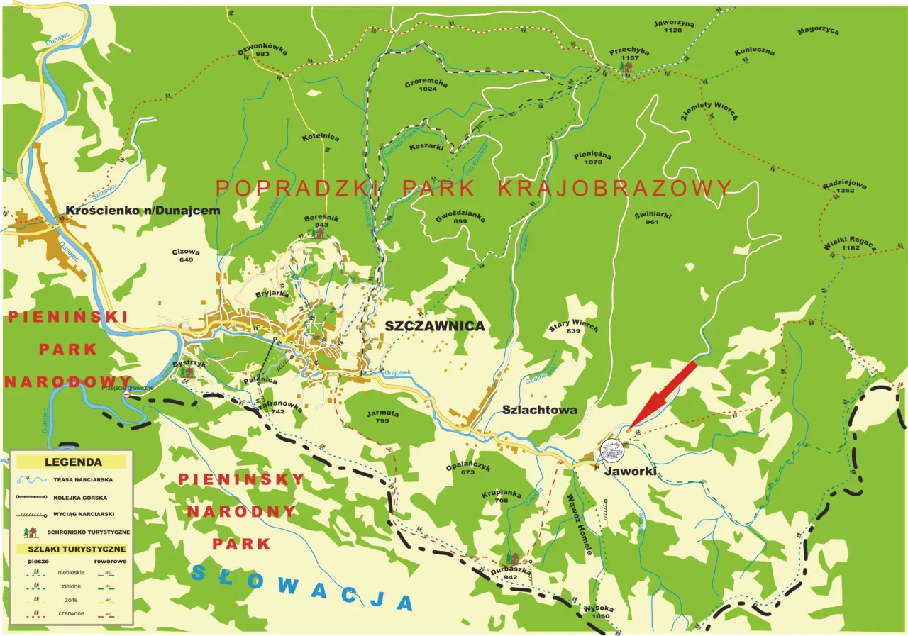 Mapa dojazdu Jaworki Bac&oacute;wka u Harnasia