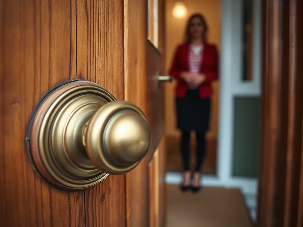 Pracownik socjalny podczas wizyty domowej