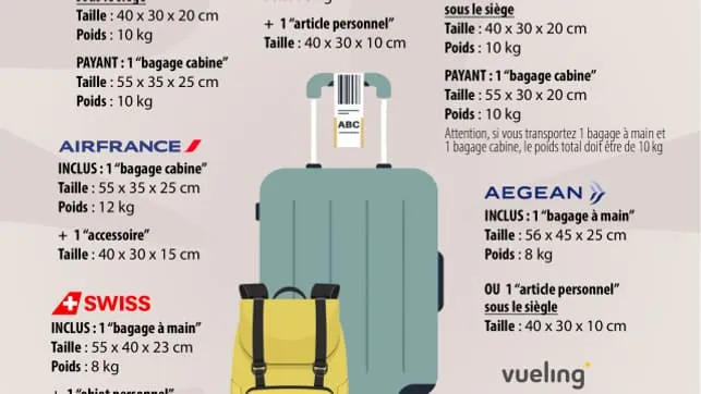 gabarit mesure bagage cabine a&eacute;roport