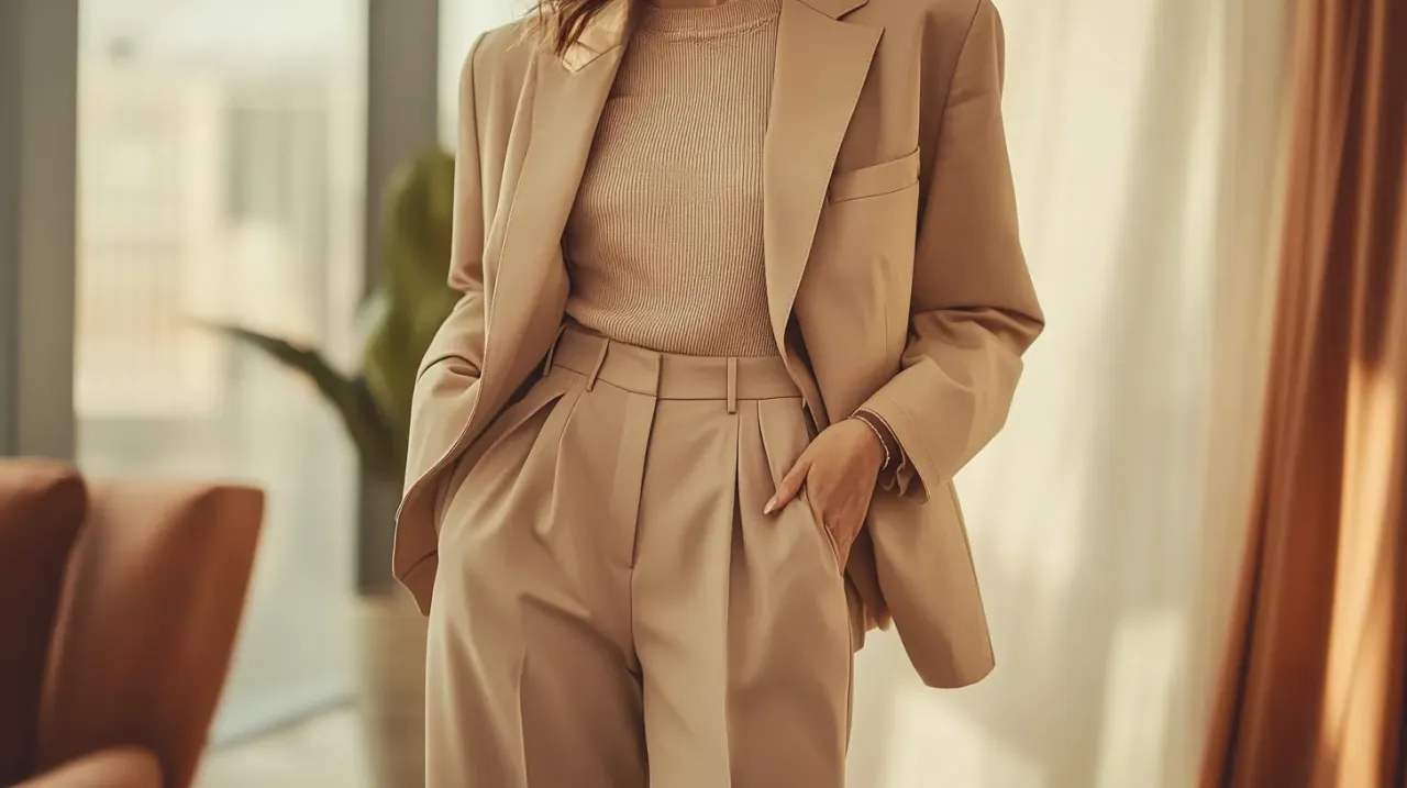 Kobieta w eleganckiej letniej stylizacji do biura