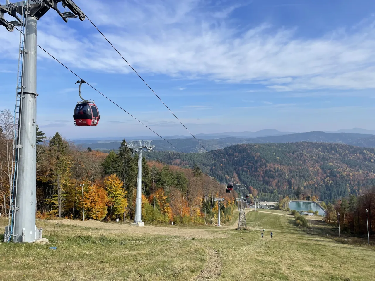 Kolej gondolowa Jaworzyna Krynicka lato