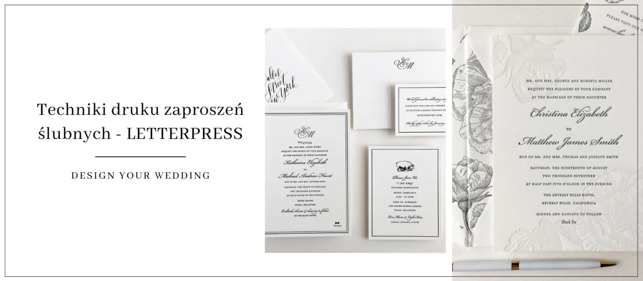 Wzory papieru do zaproszeń ślubnych i techniki druku