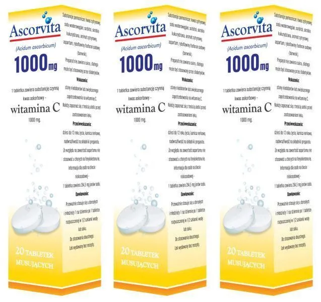 Ascorvita 1000 mg lek opakowanie