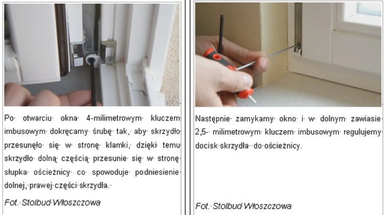 regulacja docisku okna imbus