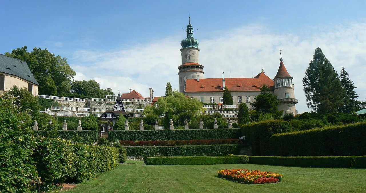 Nov&eacute; Město nad Metuj&iacute; panorama rynek zamek