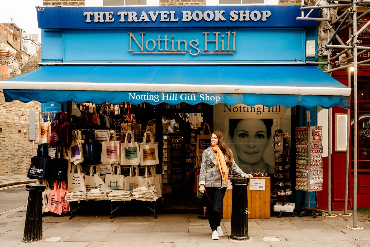 Sklep z pamiątkami w Notting Hill, idealne miejsce, by zacząć zwiedzać w Londynie.