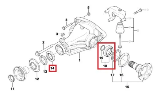 BMW E46 dyferencjał schemat budowy