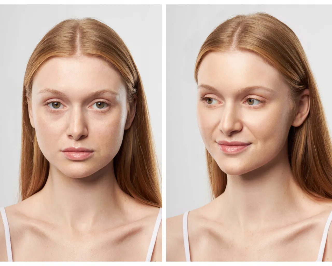 rozświetlający krem pod oczy przed i po