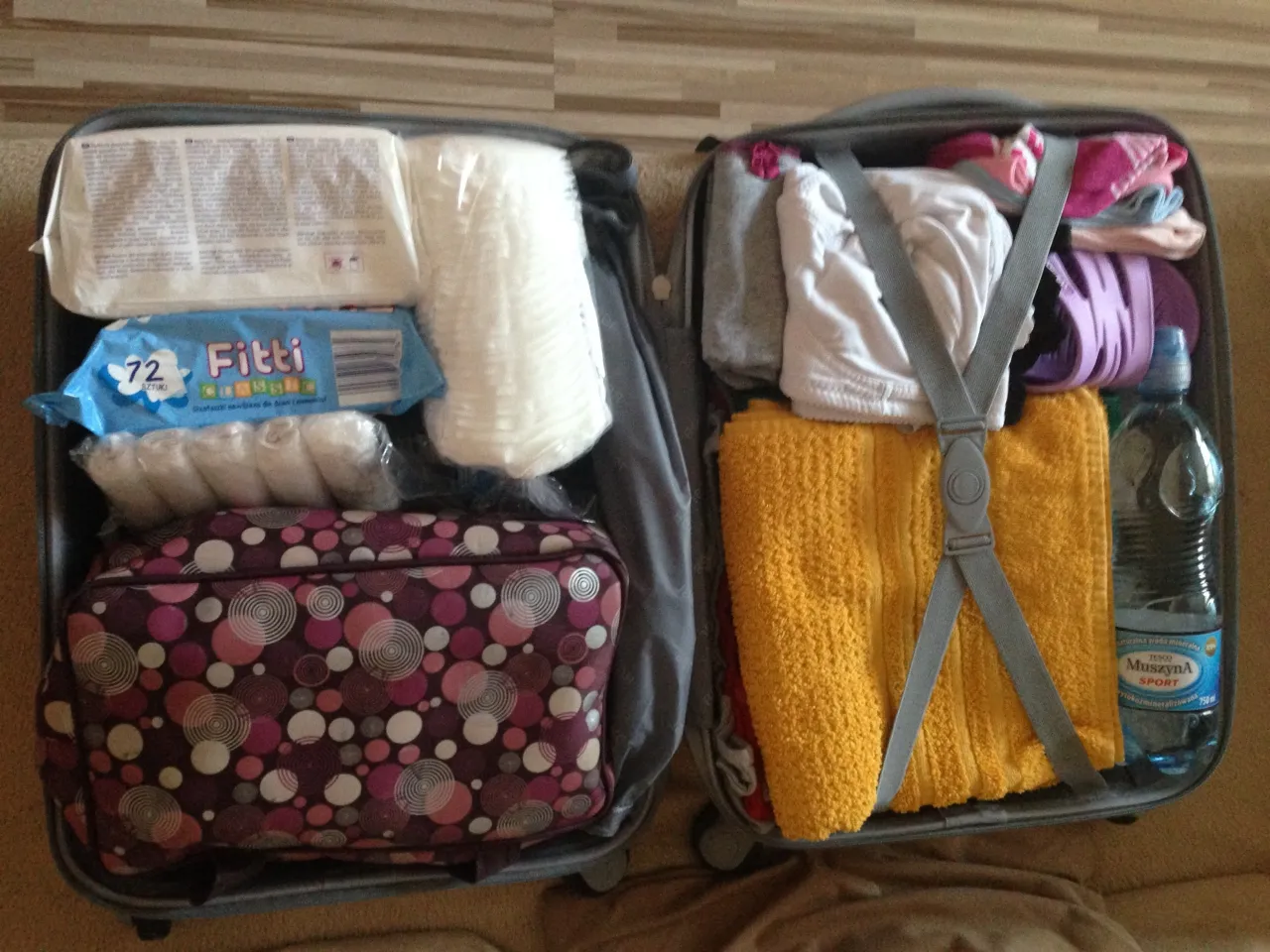 spakowana torba do szpitala
