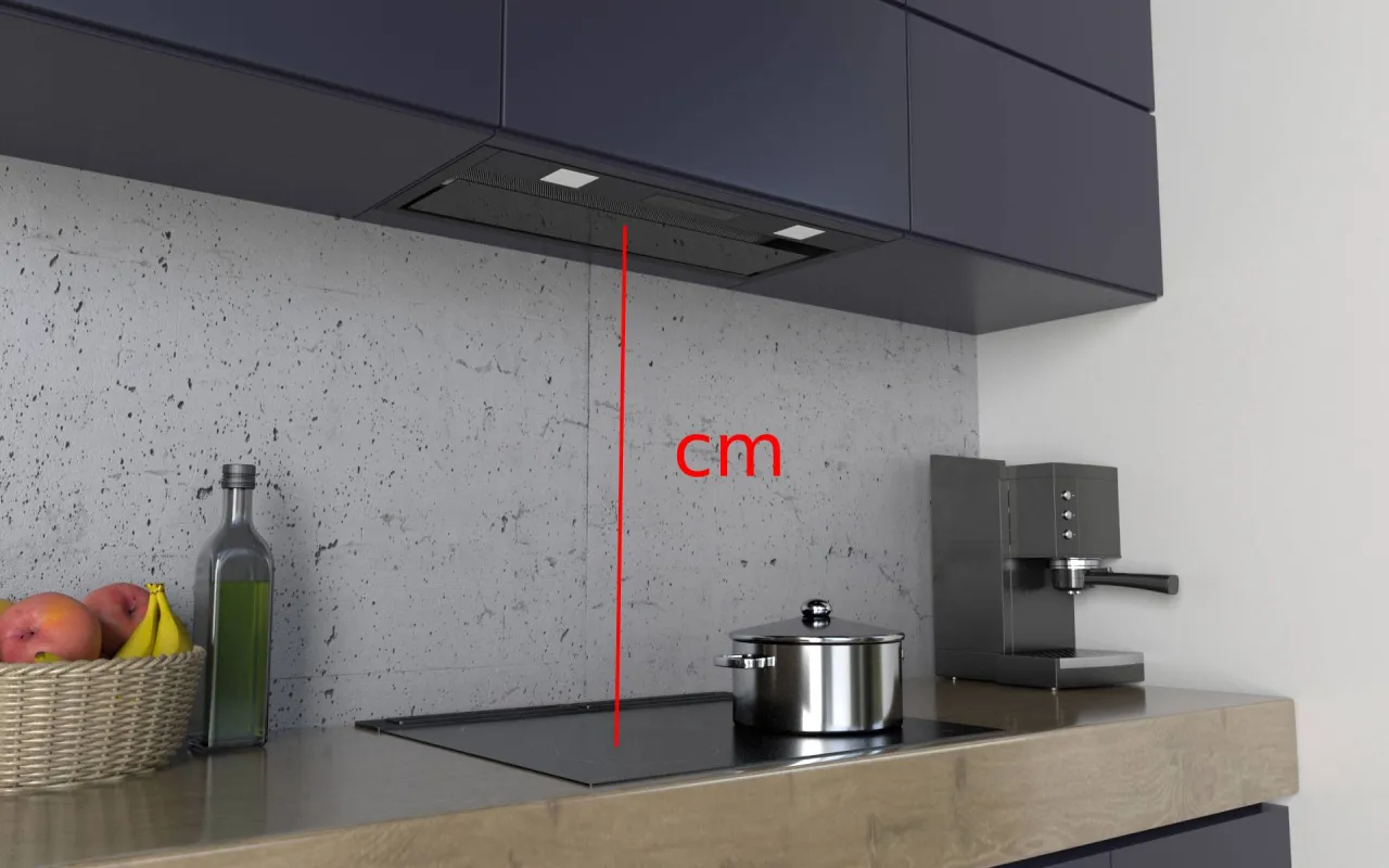 kuchnia z płytą gazową i okapem