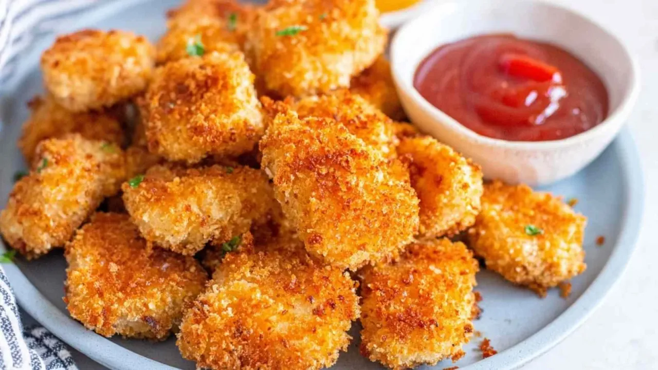 Domowe nuggetsy na talerzu