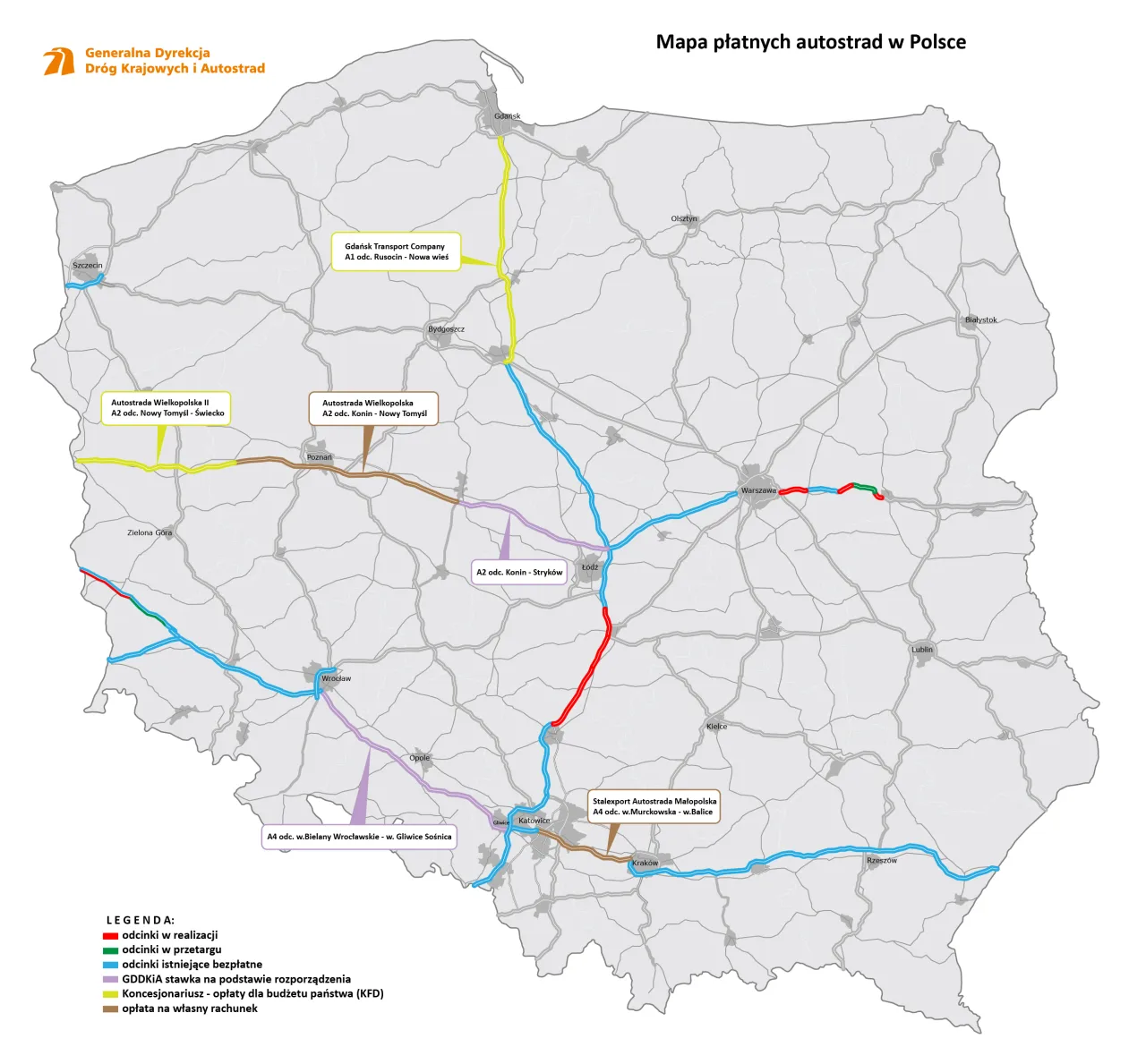 bramki autostradowe płatność Polska koncesyjne