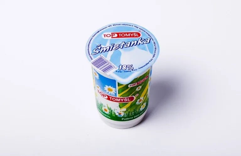 śmietana 18% i 30% opakowania