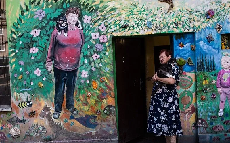 Wrocław Nadodrze murale Dzielnica Czterech Wyznań