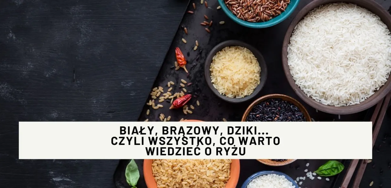talerz ryżu biały brązowy dziki