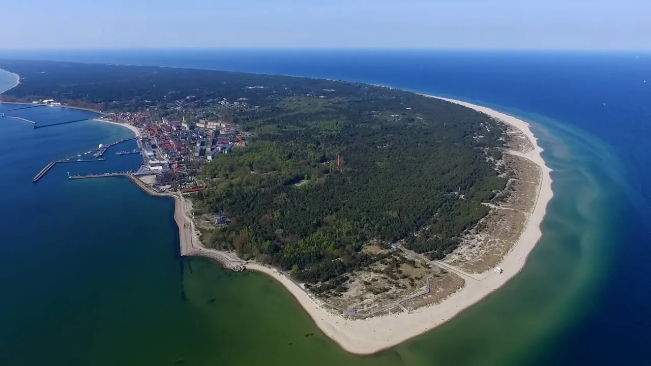 P&oacute;łwysep Helski widok z lotu ptaka