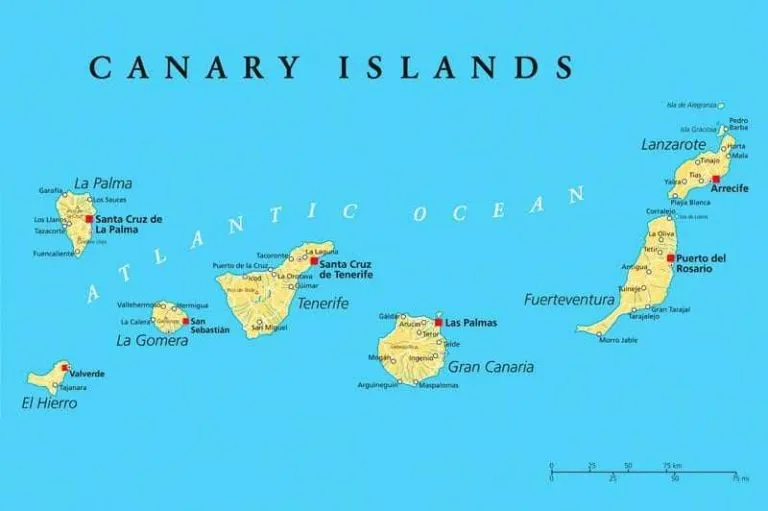 Wyspy Kanaryjskie mapa i krajobrazy