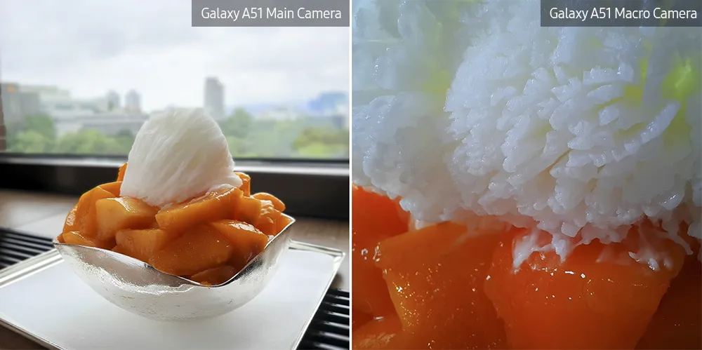 Samsung Galaxy A51 zdjęcie makro