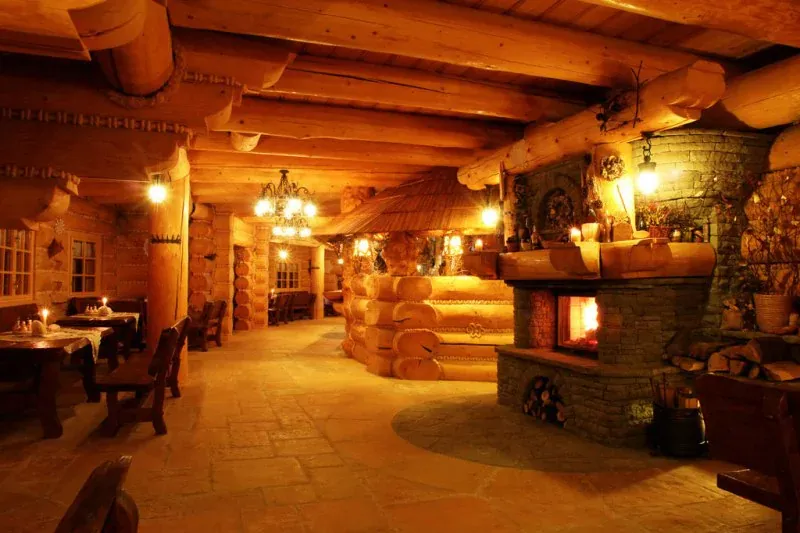 Ustroń karczma regionalna wnętrze