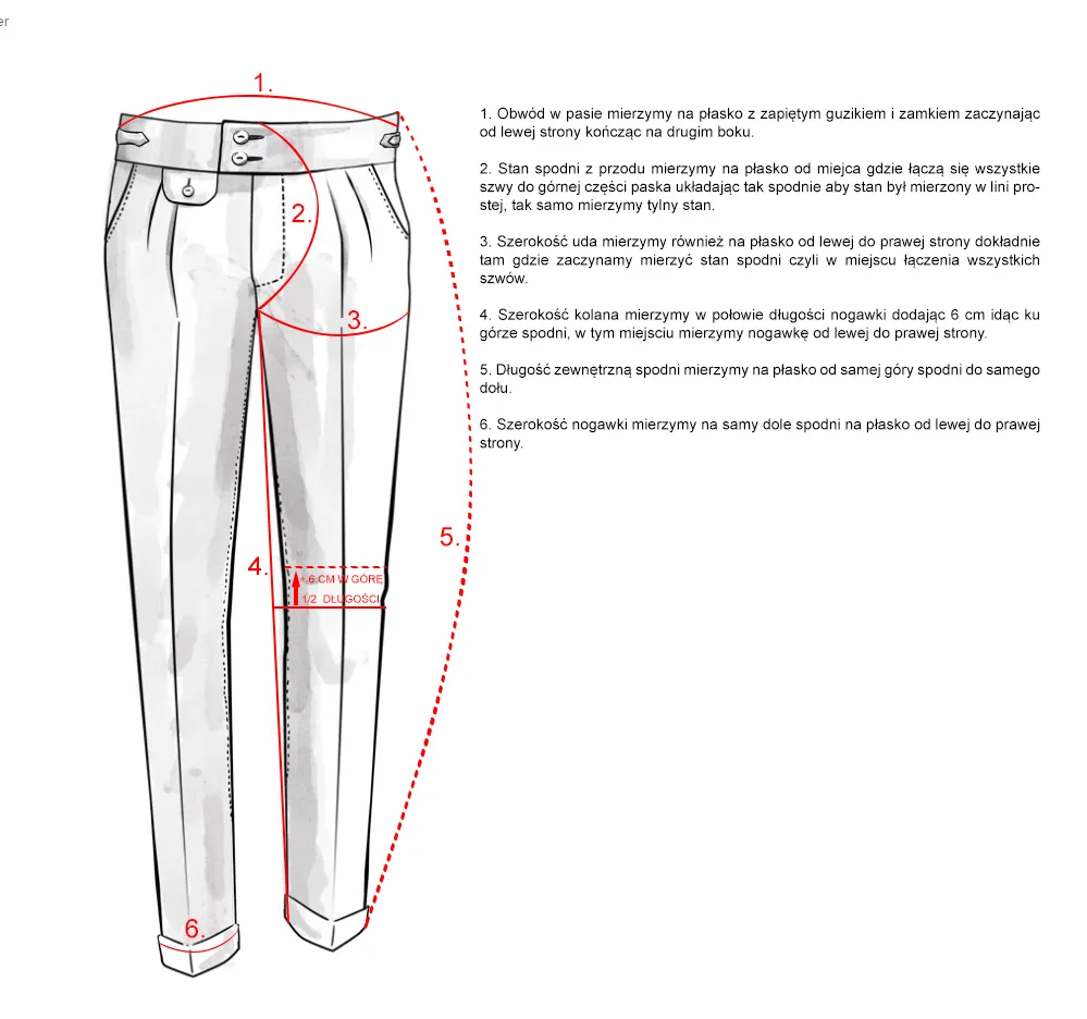 Jak zmierzyć spodnie na płasko instrukcja