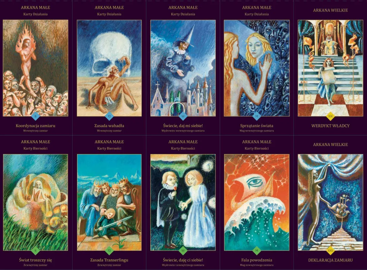 kobieta zamyślona nad kartami tarota, lekko zdezorientowana