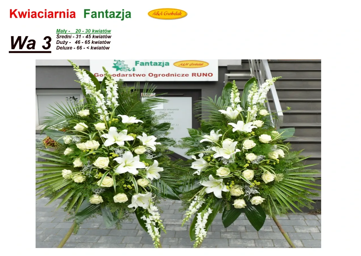 Nowoczesne wiązanki na cmentarz asymetryczne