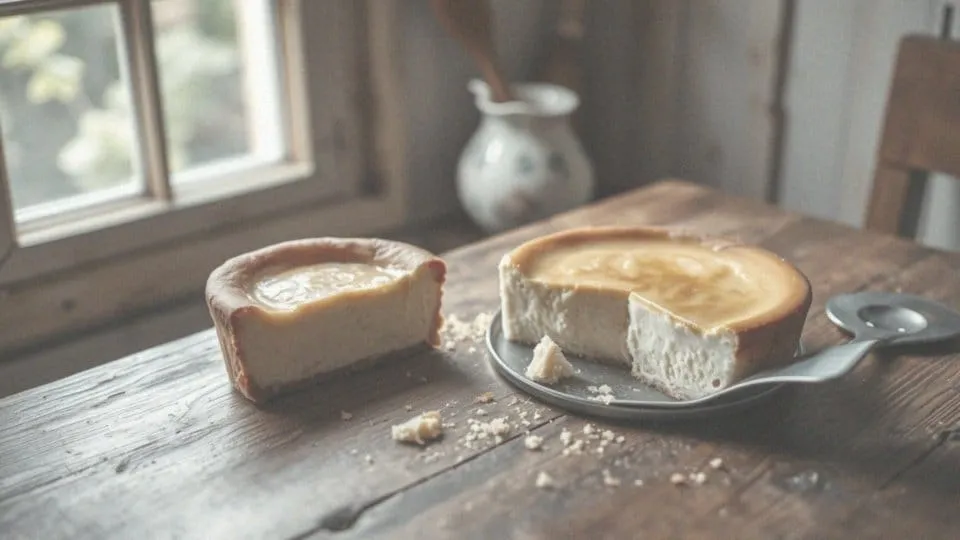 niedopieczony sernik vs idealny sernik porównanie