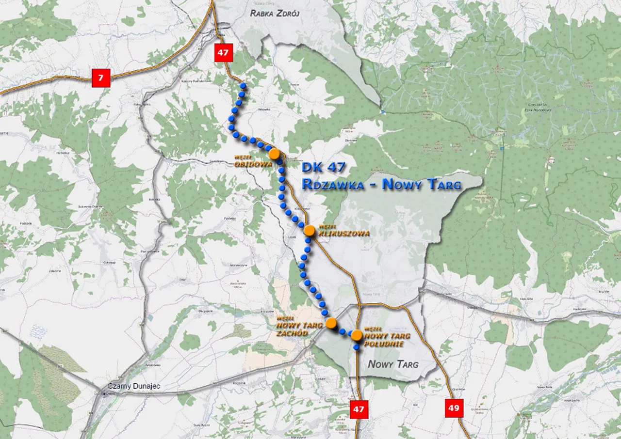 Nowy odcinek S7 Rdzawka Nowy Targ Zakopianka