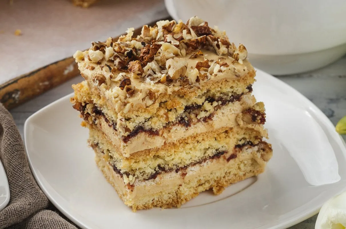 Orzechowiec ciasto surowe składniki