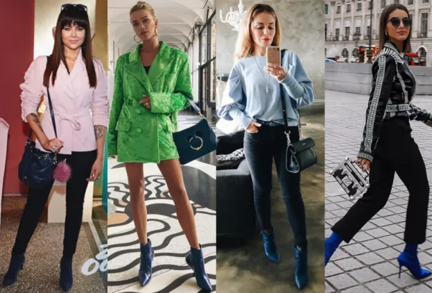 granatowe botki stylizacje