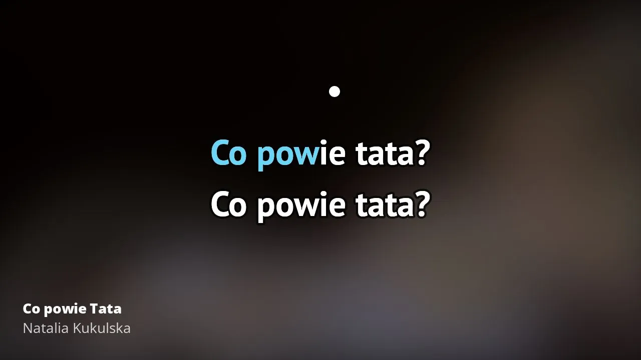Zdjęcie Gdzie znaleźć podkład muzyczny do Co powie Tata Natalia Kukulska
