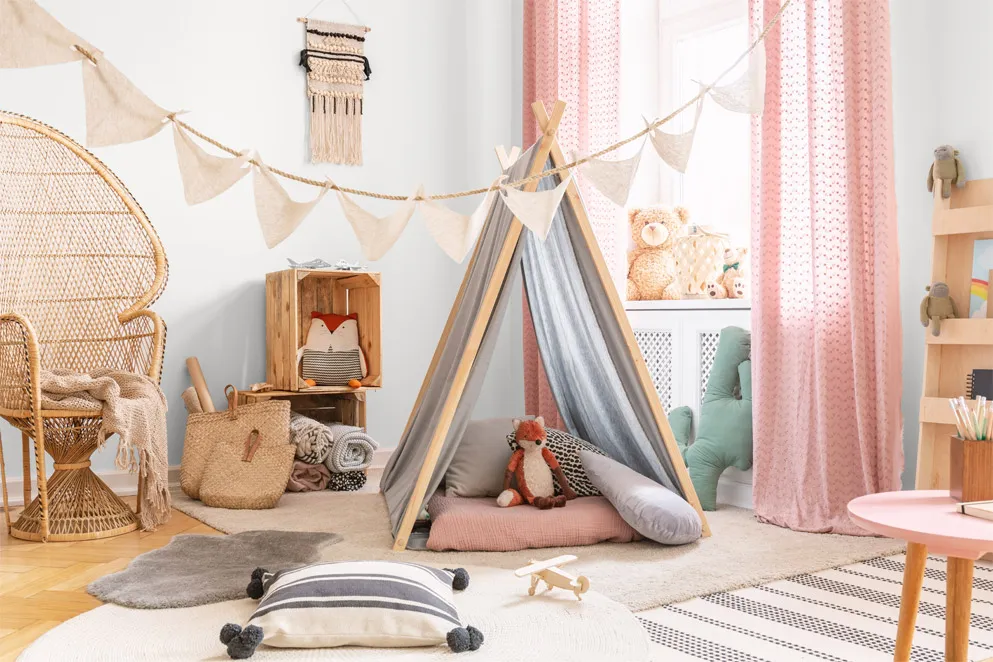 Zdjęcie Pokój dziecka w stylu boho: pomysł na oryginalną aranżację