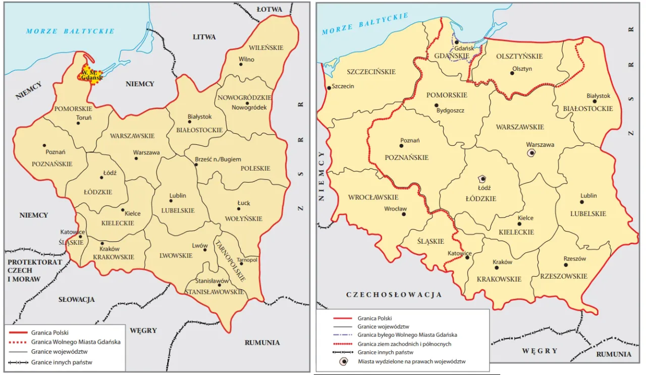 Zdjęcie Jak wyglądały granice Polski po I wojnie? Mapa niepodległego kraju