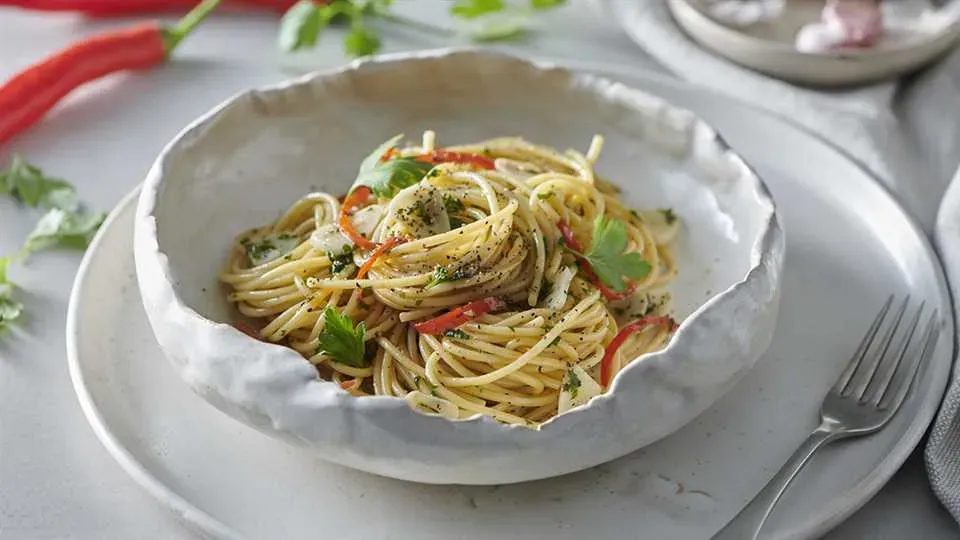 Zdjęcie Spaghetti aglio olio Kwestia Smaku - prosty przepis na smakowite danie