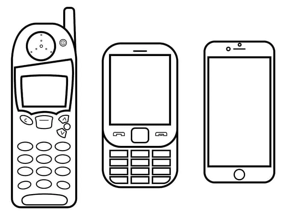 Zdjęcie Kolorowanka telefon komórkowy - kreatywne zabawy dla dzieci