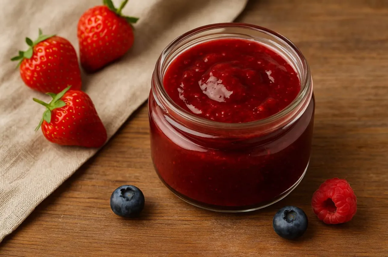 Domowy sos owocowy z mrożonek na deser