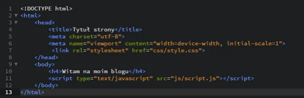 struktura plików html css