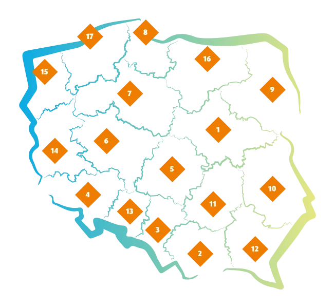mapa kolektur LOTTO Polska