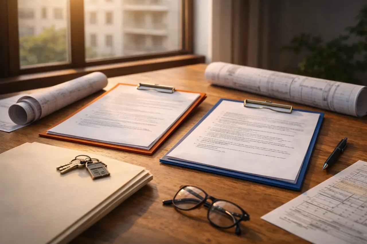 Klucze do nowego domu, dokumenty i plany budowlane. Czas na formalności: kiedy zawiadomienie o zakończeniu budowy, a kiedy pozwolenie na użytkowanie.