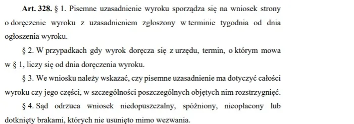 wzór wniosku o uzasadnienie wyroku sądowego