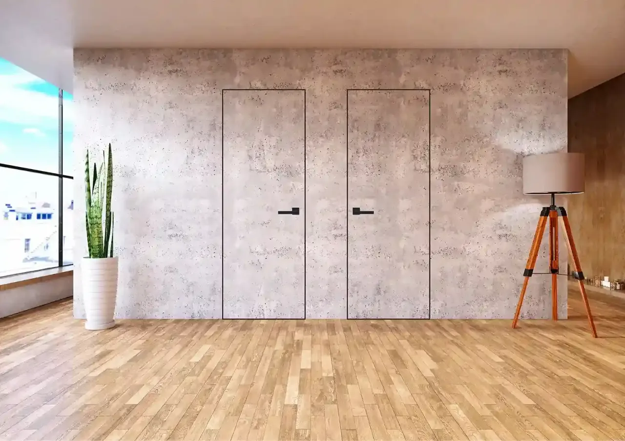 drzwi ukryte wysokie skrzydła inspiracje