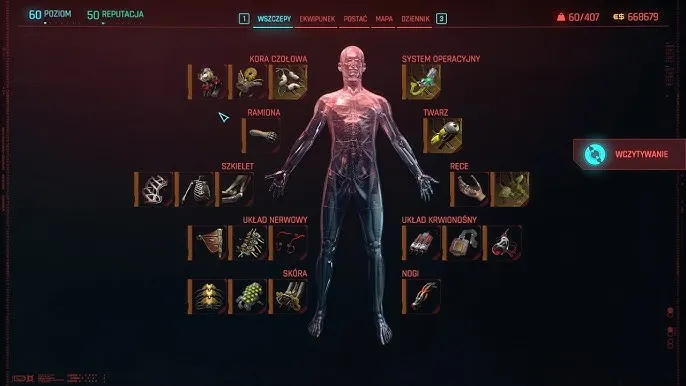 Cyberpunk 2077 buildy postaci