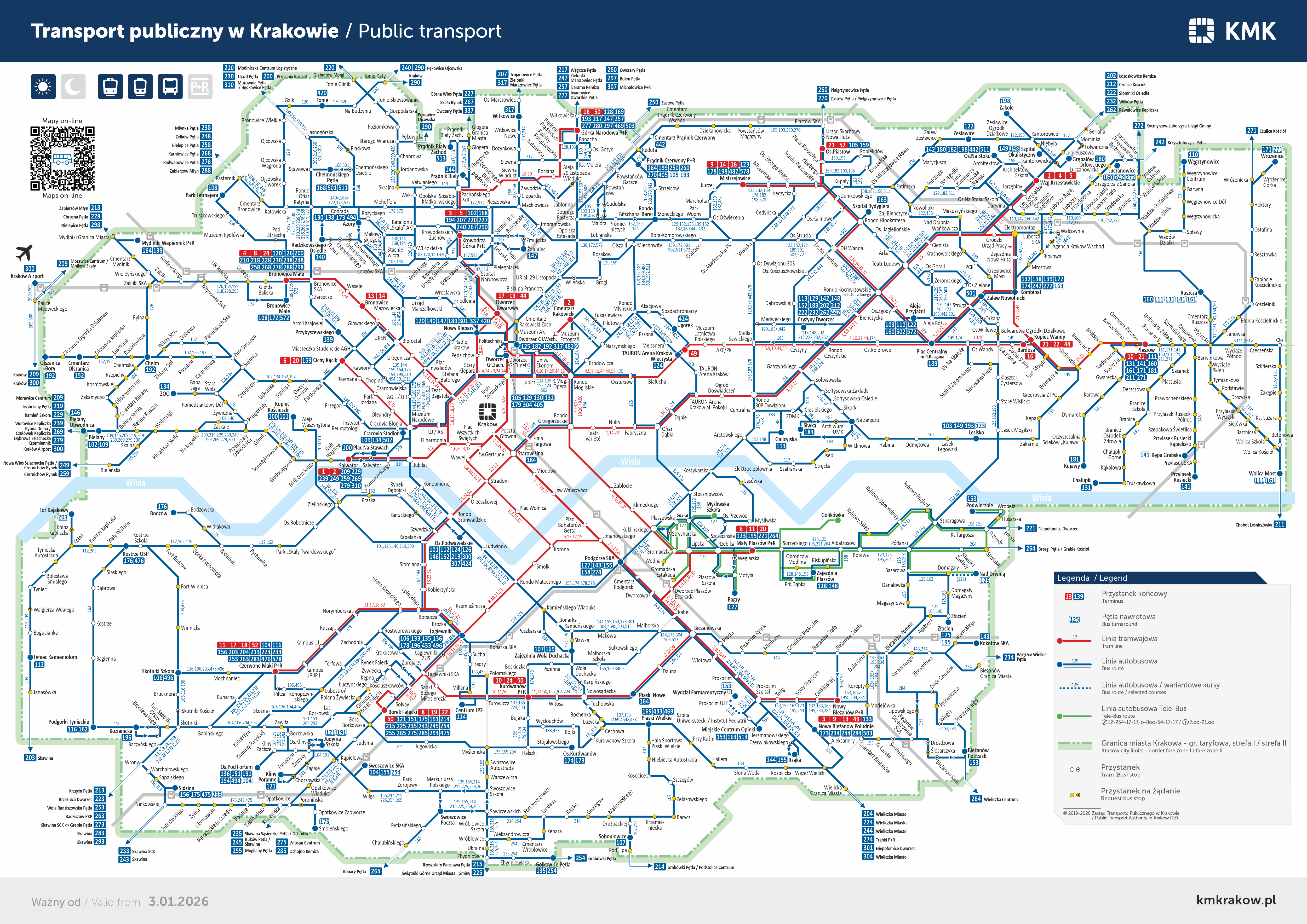 Mapa trasy busa Kraków Dobczyce alternatywne przystanki