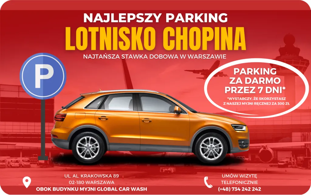 Zdjęcie Darmowe parkowanie przy lotnisku Chopina - kompletna lista opcji