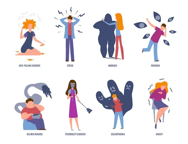 różnica zaburzenie emocjonalne a choroba psychiczna infografika