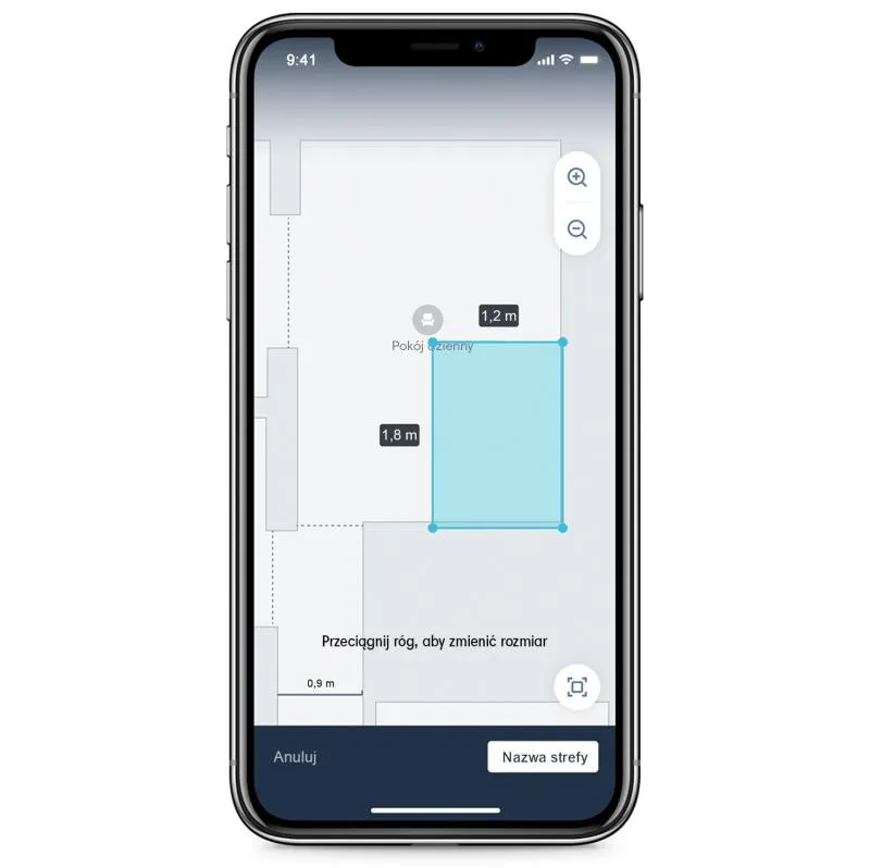 iRobot Home app ustawienia jednostki metryczne