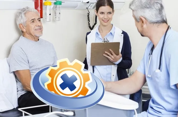 Fizjoterapeuta i lekarz współpraca