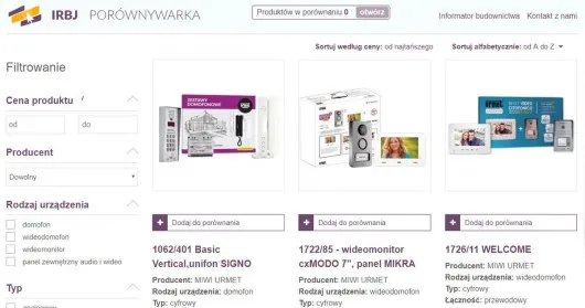 Por&oacute;wnanie wideodomofon&oacute;w r&oacute;żnych producent&oacute;w