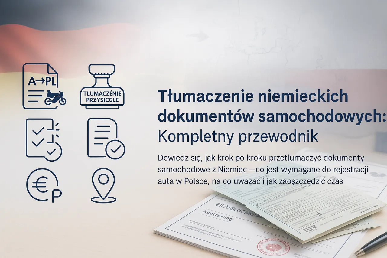 Koszty tłumaczenia dokumentów samochodu z Niemiec